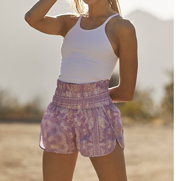 Free People The Way Home Printed Shorts in Bandana Mexican Sage - Picture 2 of 6